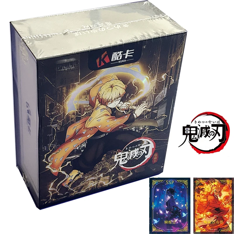 

Kuka Demon Slayer Cards tcg Booster Box Anime Kamado Nezuko Kochou Shinobu Kanroji Mitsuri Flash SSP Card Toy For Children Gift