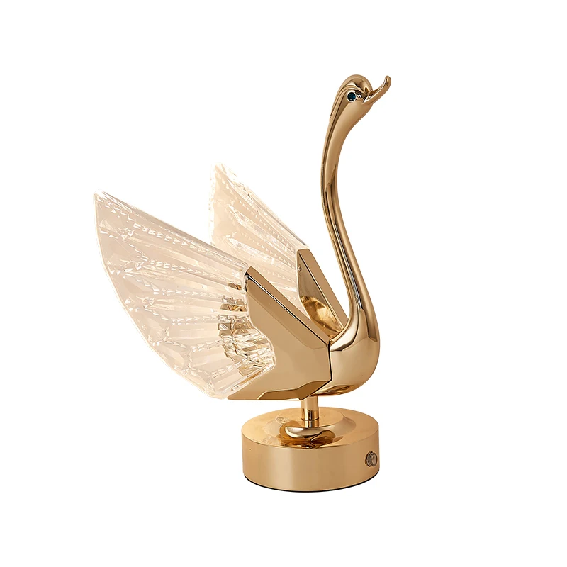AFRA Modern LED Swan Rechargeable Table Lamp Creative Design Desk Light Decor For Home Living Room