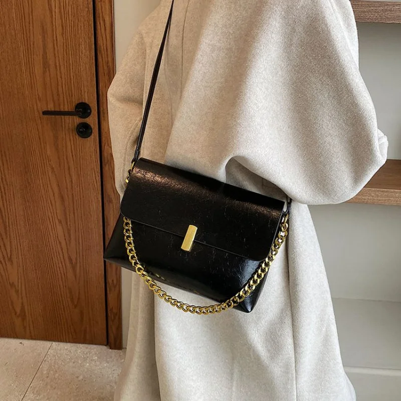 Bolsos de mano para mujer hechos de cuero con estampado de Gully Boasting Paris famoso aspecto vintage limpio y diario ​