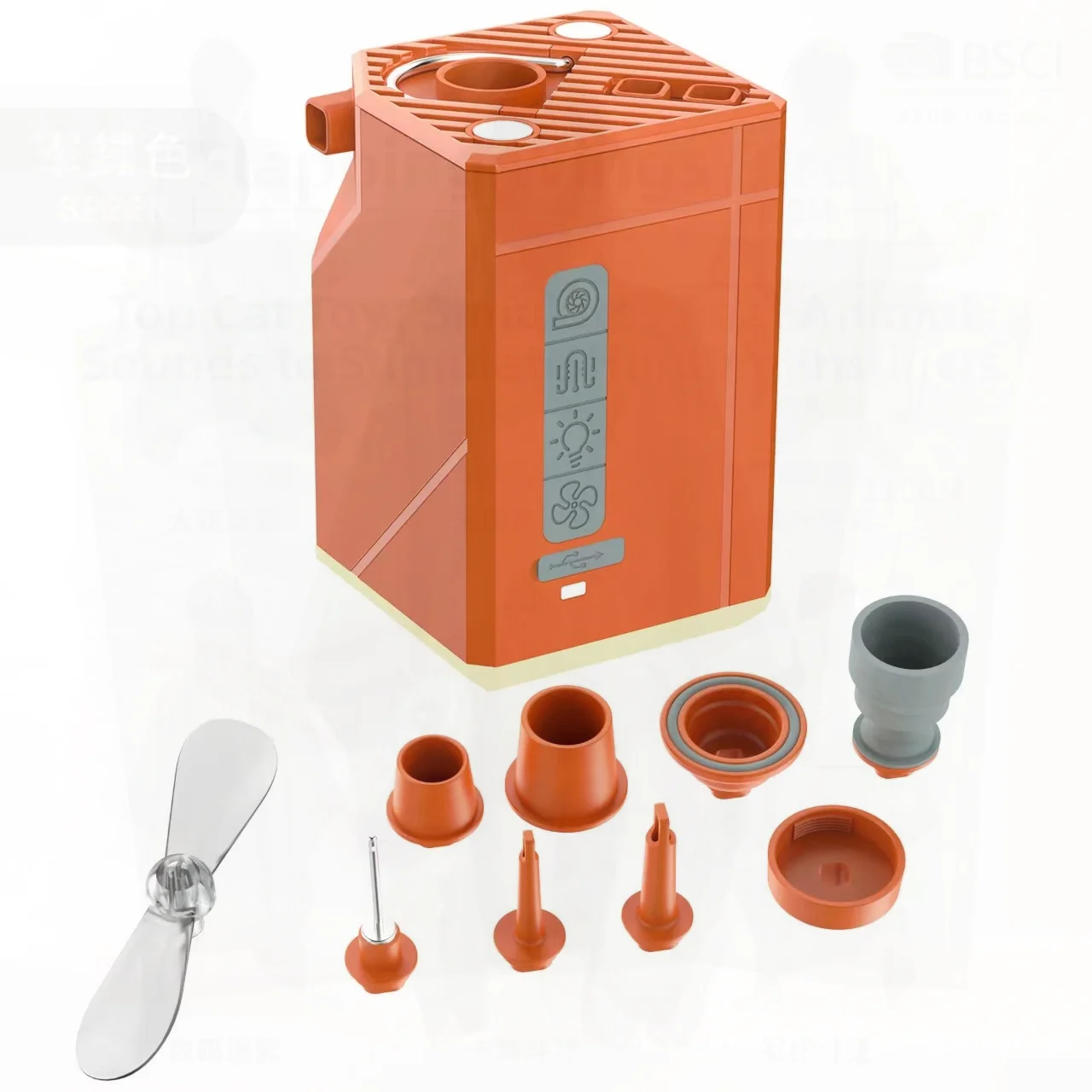 

Inflatable Portable Camping Light with Fan Lighting Snack Bag Vacuum Hovercraft Feature - Strong Light Outdoor Camping Pump