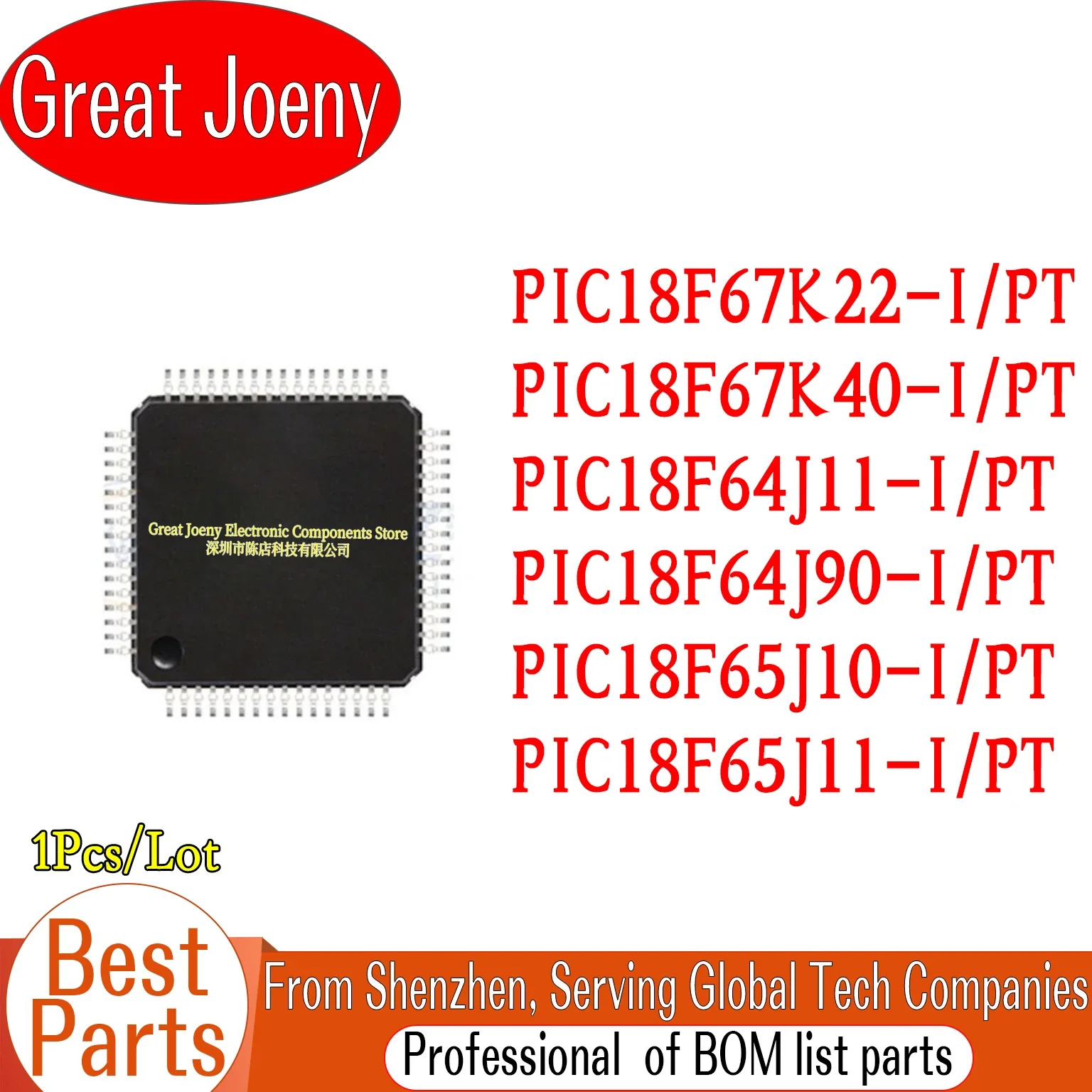 PIC18F67K22-I/PT PIC18F67K40-I/PT PIC18F64J11-I/PT PIC18F64J90-I/PT PIC18F65J10-I/PT PIC18F65J11-I/PT Chipset Bulk Best Price