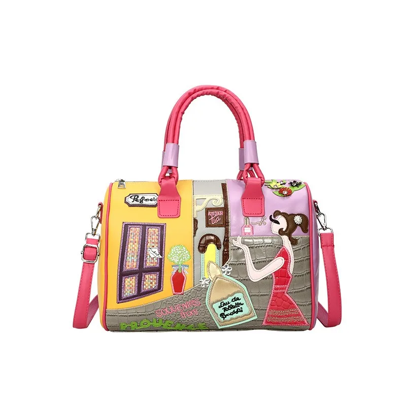 Fashion Super quality Women Handbag Shoulder boston Bag tote Italian Leather Bags Sac A Main Borse Candy Color Luxury Handbags