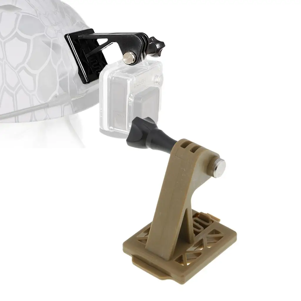 Soporte adaptador universal para montaje en casco NVG para cámara Gopro marrón