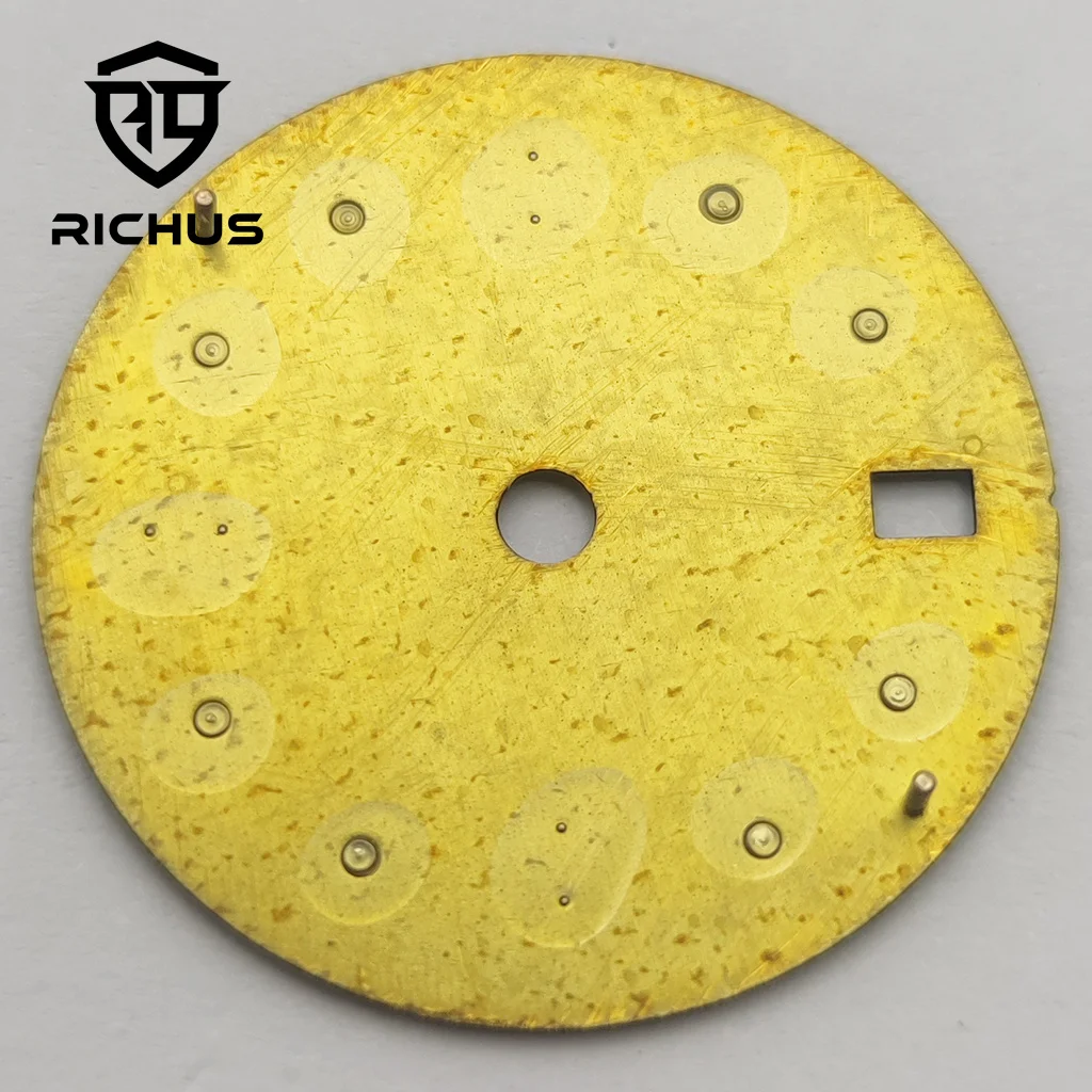 RICHUS 28,5 mm quadrante dell'orologio quadrante nero blu verde luminoso adatto NH34 NH35 NH36 ETA2824 2836 movimento Miyota8215-DG