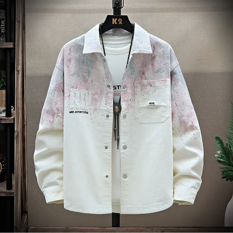 

Men's adient irt Casual Faionable Youthful Versatile Spring Autumn Wear for Home School Par Daily Travel Polyester Bl...