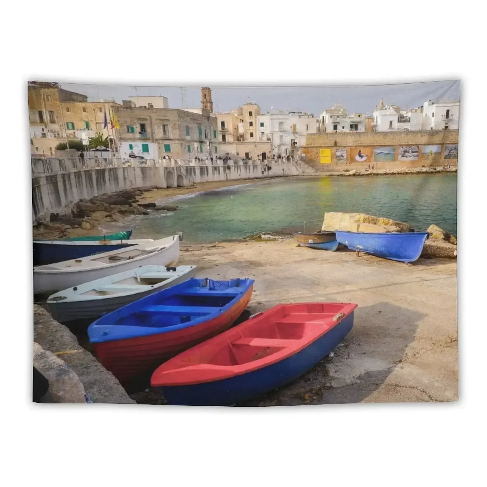 Harbour, Monopoli, Italy Tapestry Decorative Paintings Things To Decorate The Room Wallpaper Bedroom Cute Room Things Tapestry