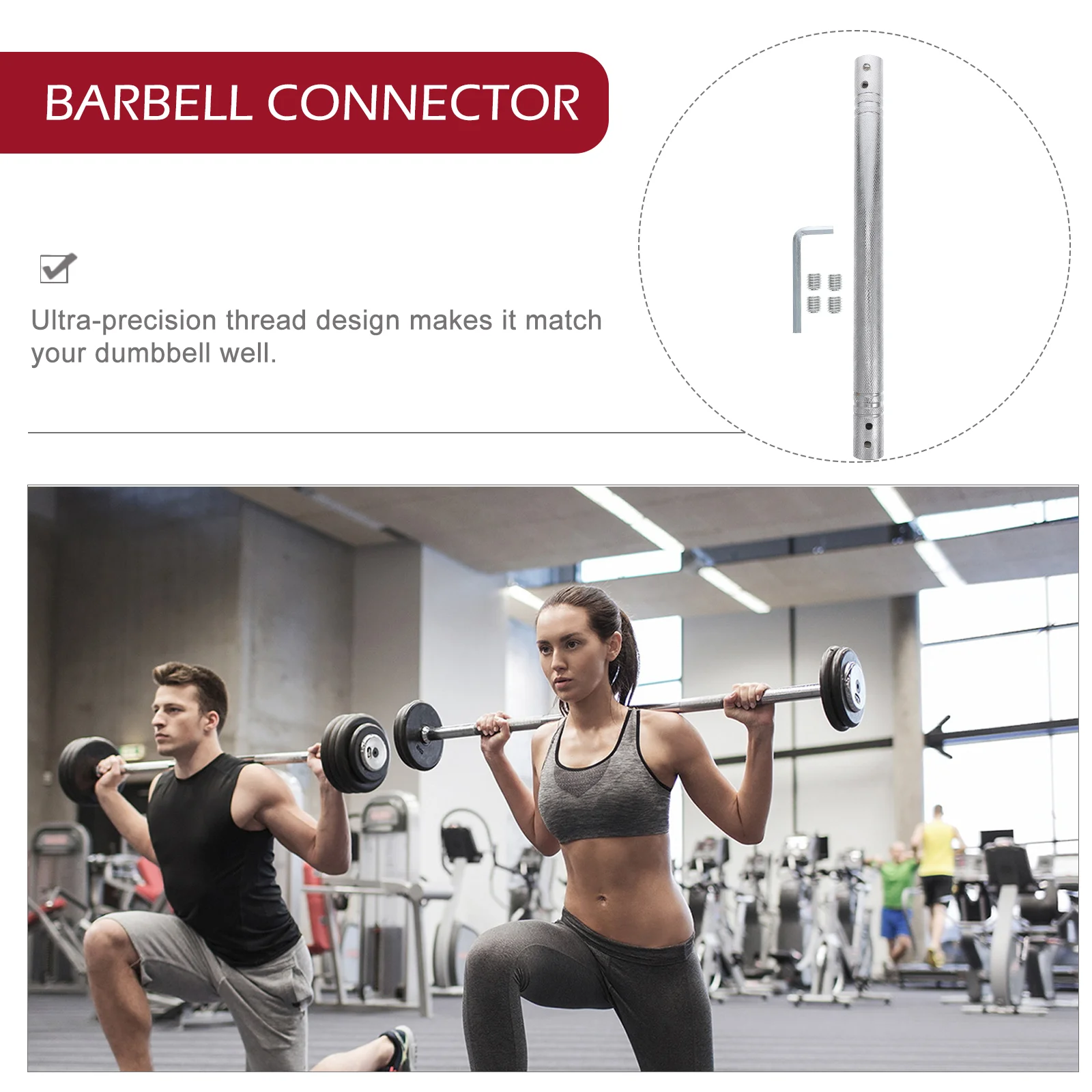 Adjustable Dumbell Basketball Accessories Dumbbell Connecting Bar Rod Barbell Connector