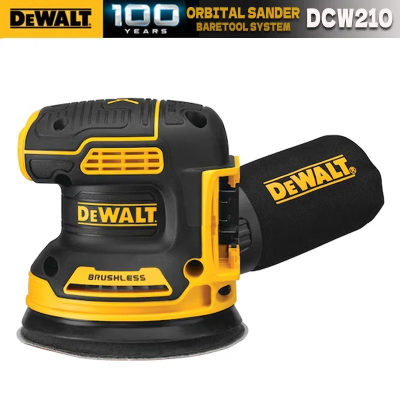 DEWALT DCW210 Cordless Orbital Sander 20V Brushless Handheld Vibration Polishing Woodworking Eccentric Sander Power Tool DCW210N