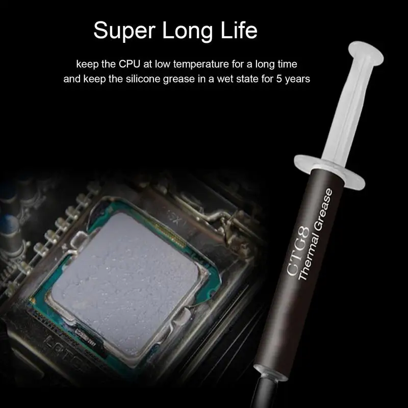1 جرام 2 جرام 4 جرام CTG8 معجون حراري صغير GPU الكمبيوتر المبرد معالج وحدة المعالجة المركزية 12.8 واط/mk شحم السيليكون معجون حراري