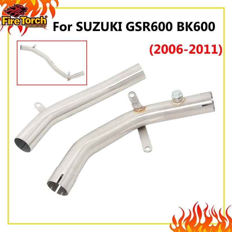 

Slip On For SUZUKI GSR600 BK600 GSR 600 2006 - 2011 Years Motorcycle Exhaust Escape Middle Link Pipe Connect Original Muffler