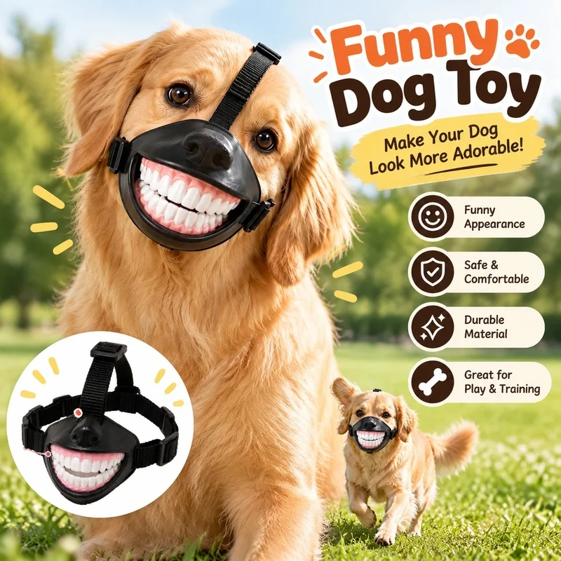focinheira-generica-e-divertida-para-caes-com-design-de-sorriso-e-dentes-para-uso-em-passeios-sessoes-de-fotos-e-atividades-ao-ar-livre