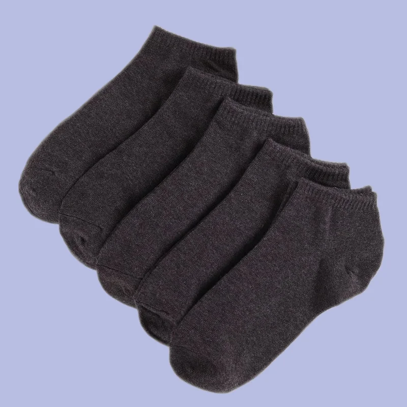 Chaussettes dépistolet antes à tube bas pour hommes, chaussettes courtes décontractées, bouche peu profonde fine, coton, document solide, bateau de sport, été, 5/10 paires