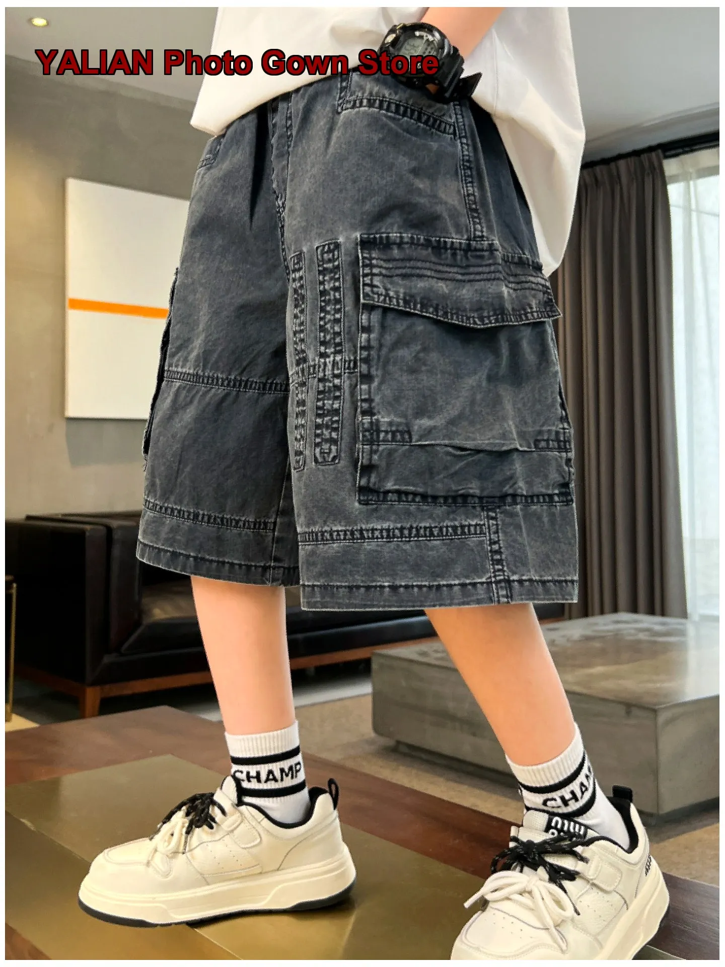 Boys Shorts Kids Summer Stylish Mid Waist Thin Older Kids