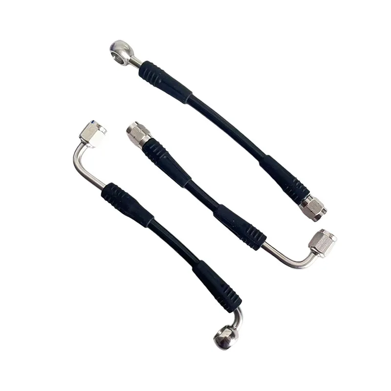 

AN3 Автомобильный тормозной шланг Master to Slave Cylinder Полный плетеный из нержавеющей стали PTFE Масляная трубка тормозной муфты Женский M10x1 90 °