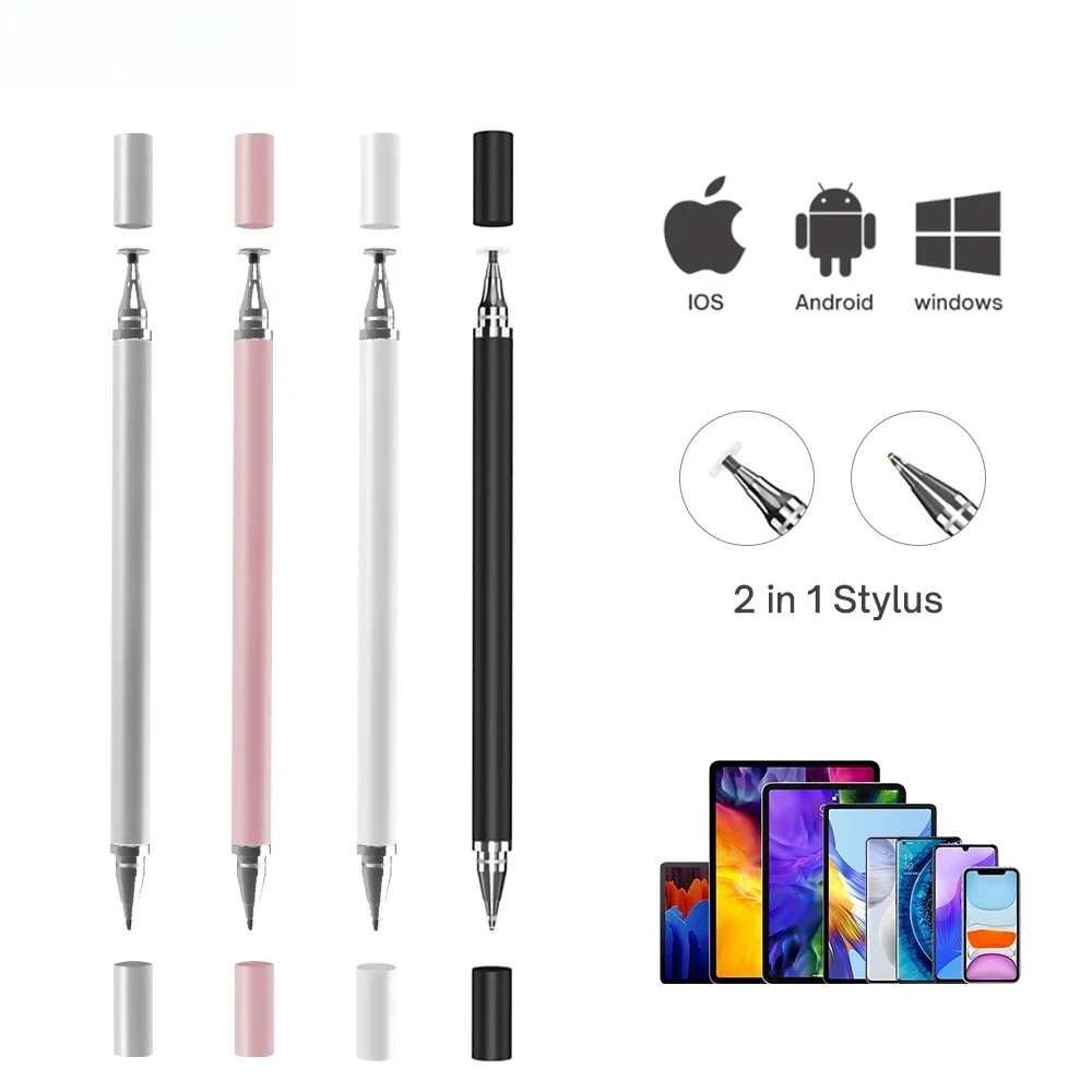 

2 In 1 Stylus Pen For Cellphone Tablet Capacitive Touch Pencil For Iphone Samsung Universal Android Phone Drawing Screen Pencil