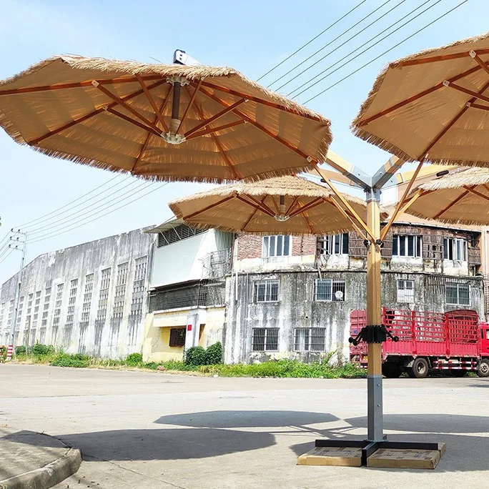Custom Catering Shade Tent Sunshade Manual Umbrella Farm Stay Outdoor Industrial-Style Design Advertising/Gift Polyester Alloy