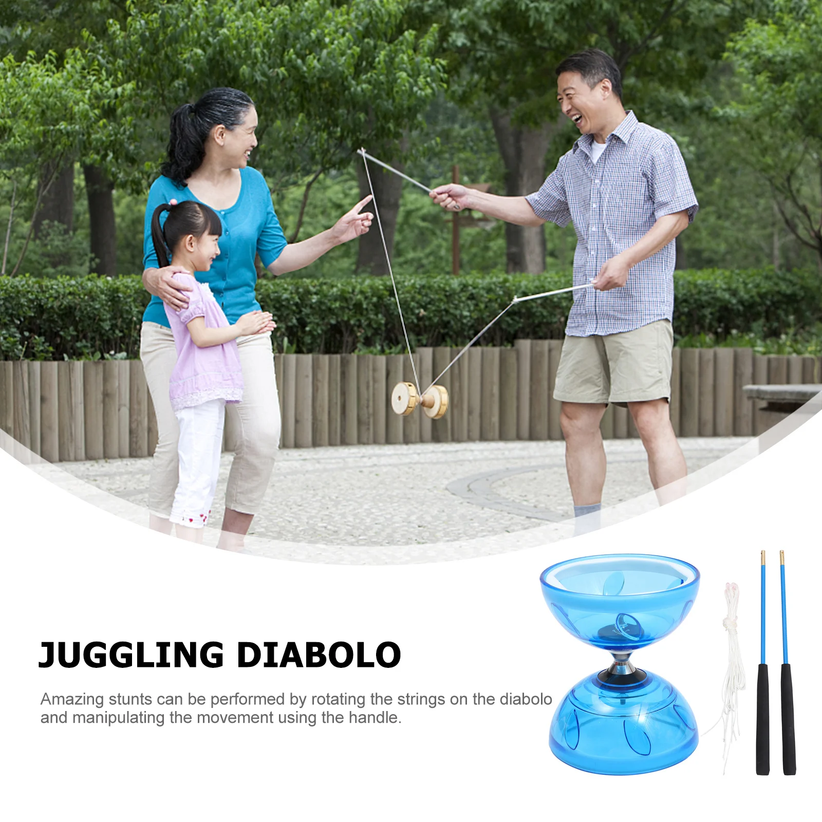 Outdoor Kids Toys Double-headed Diabolo Juggling Yo- Rubber Chinese Professional Fitness