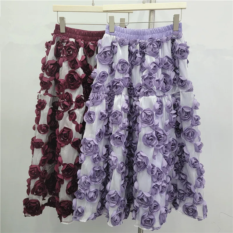 

Clothland женская милая длинная юбка с цветочным принтом и эластичной резинкой на талии, белая, черная, женские шикарные длинные юбки Mujer BA375