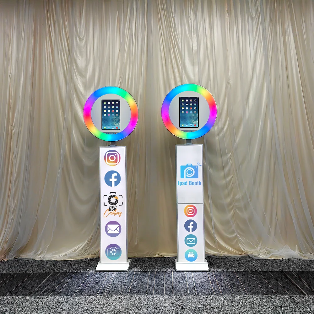 

ZJW STLF high-quality customized products Wholesale IPadBooth 12.9 Inch LED Photo Booth Shell iPad Picture Booth With US Warehou