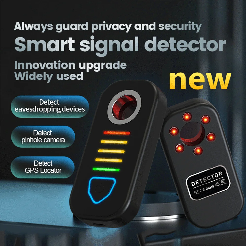 Wireless Camera Lens Signal Detector GSM RF Signal Detect Multi-Function Anti-tracking Finder Anti Candid Camera Devices Scanner