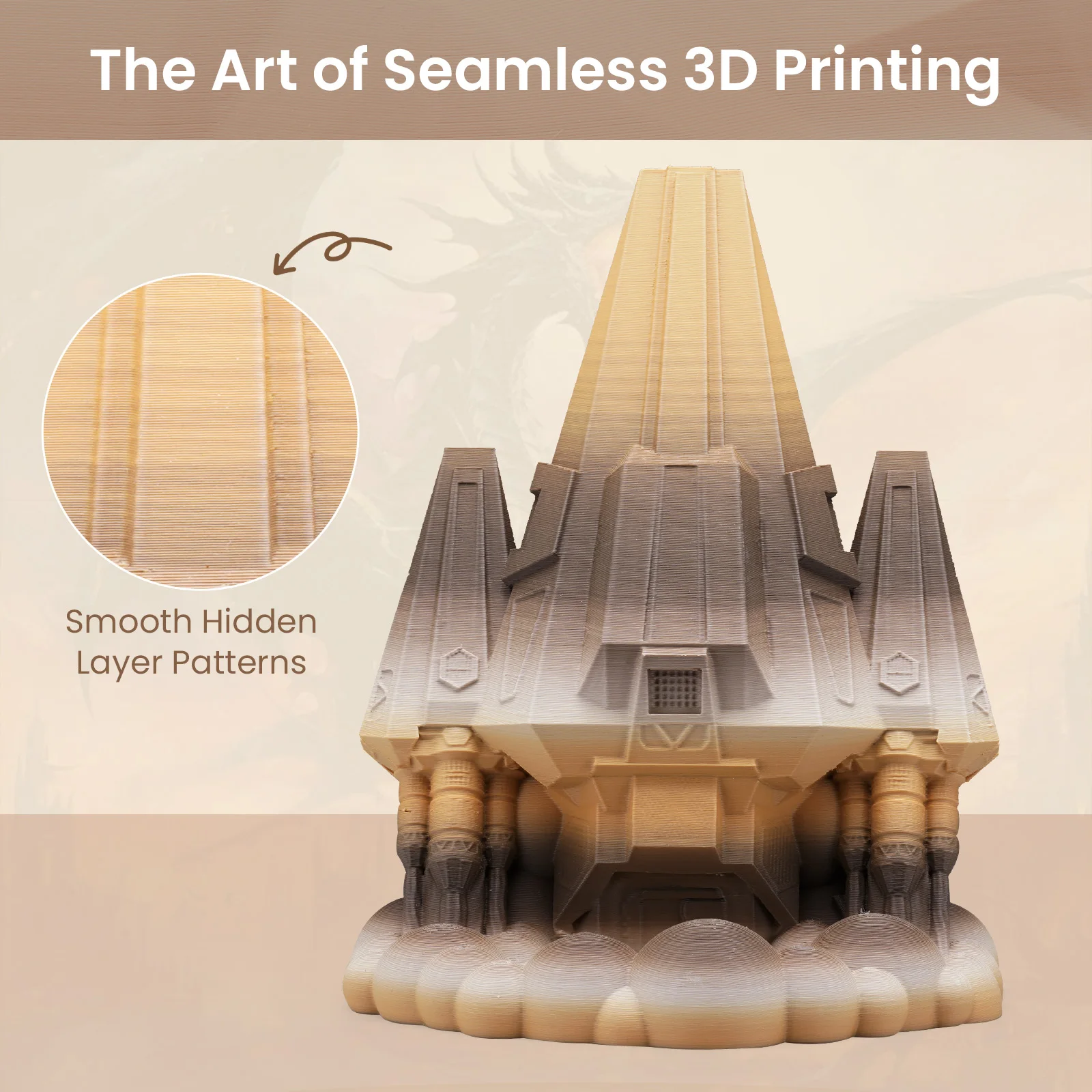 ERYONE High Speed Matte Gradient Rainbow 3D Printer PLA Filament 1.75 +/- 0.03mm, Matte Multicolor Filament PLA 1KG 2.2LBS Spool — zdjęcie produktu 4