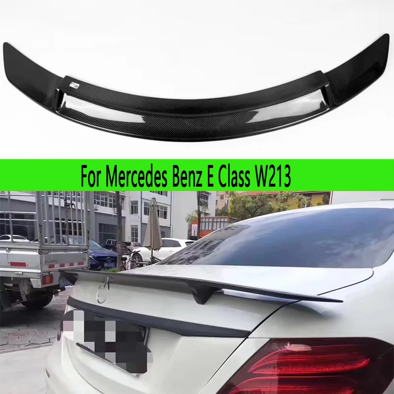For Mercedes Benz E Class W213 W238 E300 E53 E63 Carbon Fiber Tail fins Rear Trunk Spoiler Guide Wing Rear Wing Diverte Body Kit
