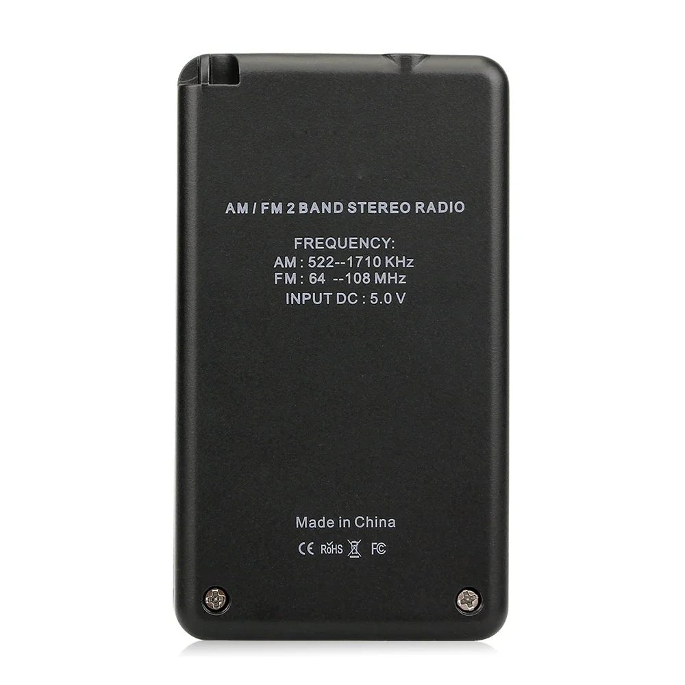 HRD-103 AM FM راديو رقمي 2 نطاق استقبال ستيريو ث/سماعات شاشة LCD بطارية قابلة للشحن راديو الجيب المحمول