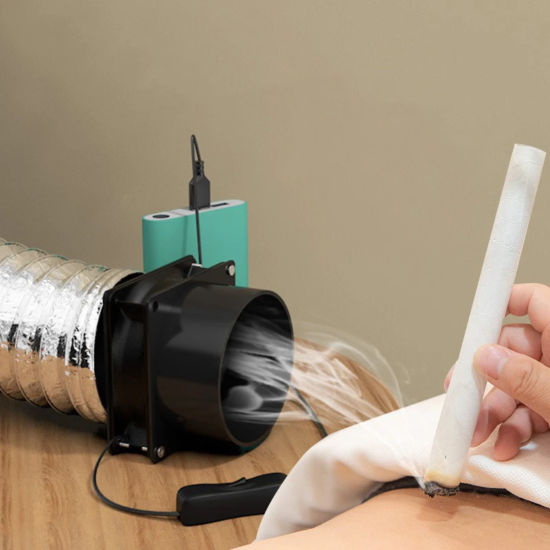 Hot Sale 1PCS Smoke Absorber Fume Extractor Fan Pipe Duct Exhuast Fan USB Adjustable Speed Plastic Welding Equipment Accessories