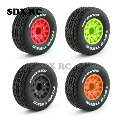 

4Pcs 113Mm 1/8 1/10 Short Course Truck Tire Tyre Wheel With 12 14 17Mm Hex For Slash Arrma SENTON VKAR RC Car