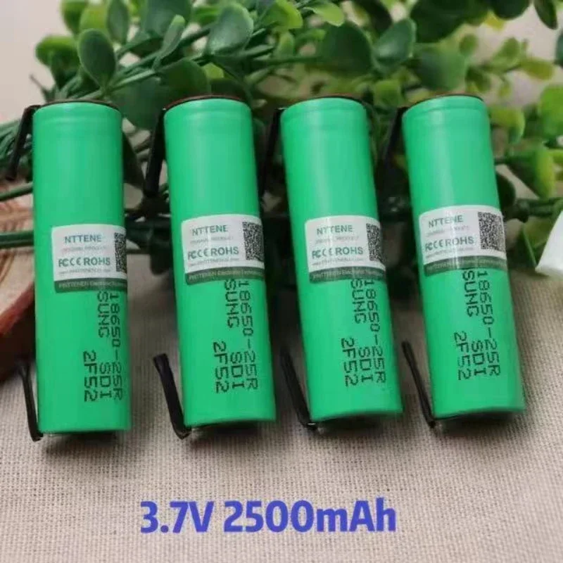 بطارية قوة سوبر. 2022 جديد وأصلي لبطارية 18650 2500mah INR18650 25R 20A بطاريات ليثيوم تفريغ + نيكل ذاتي الصنع...