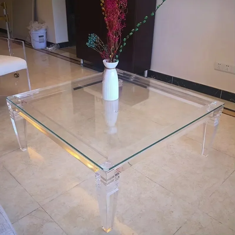 Hall table, transparent home furniture, coffee table