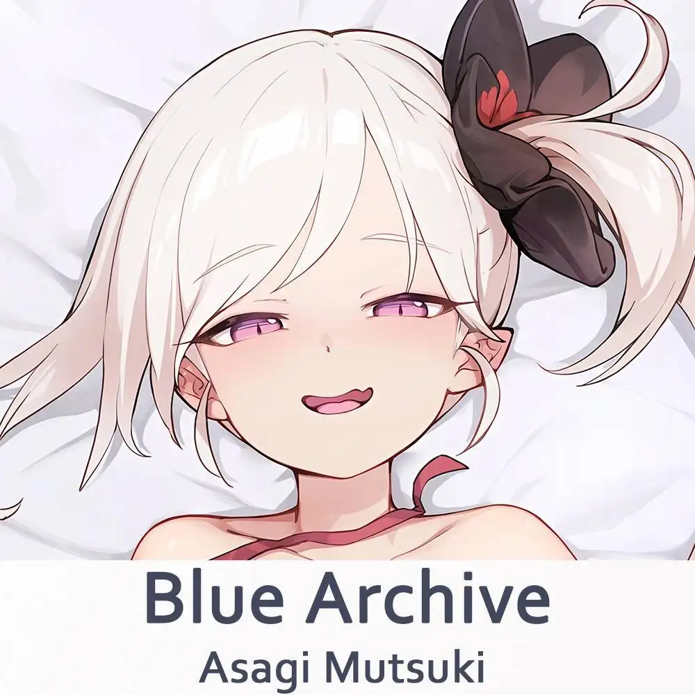 

Blue Archive Asagi Mutsuki Dakimakura 2WAY Hing Body Case Anime Pillow Cushion Cover Xmas Gifts