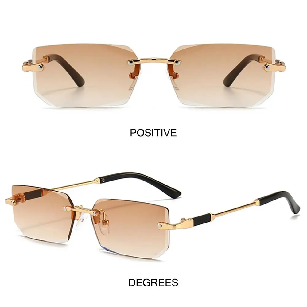 Uv400 randlose rechteckige sonnenbrille mode y2k rahmenlose sonnenbrille für frauen und männer – Detail 14