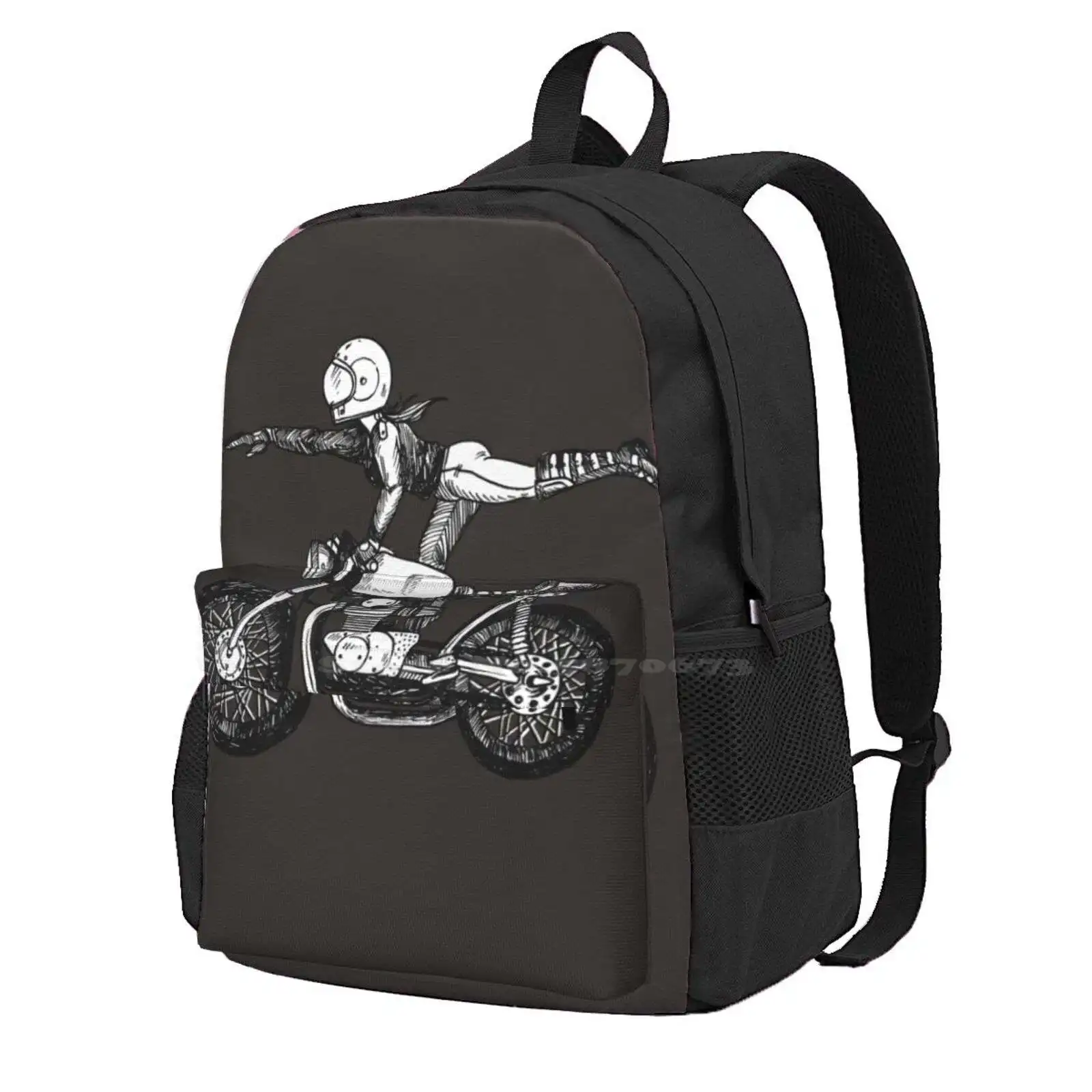 Women Who Ride - Superwoman Hot Sale Schoolbag Backpack Fashion Bags Women Who Ride Cb Cafe Racer Icon Motorsports Rider