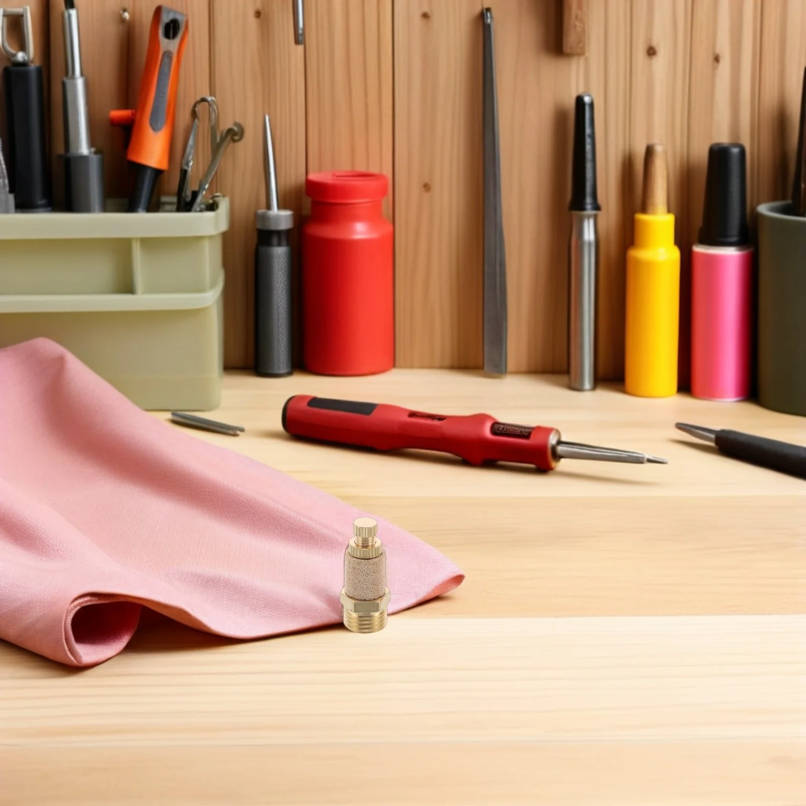 5Pcs Pneumatic Muffler Brass Exhaust Hexagonal Filter Air Compressor Accessories Pipe Hose End Fitting Noise Reduction