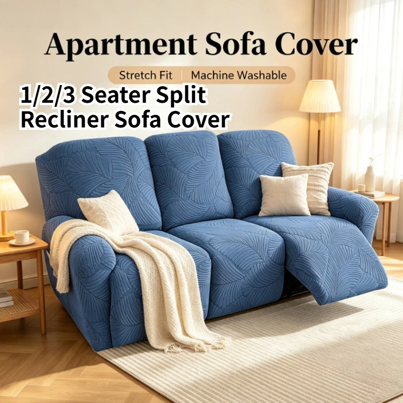 1/2/3Seat Split Recliner Sofa Cover Anti Cat Scratch Soft Armchair Lazy Couch Cover Non-Slip Washable Sofa Slipcover Home Decor