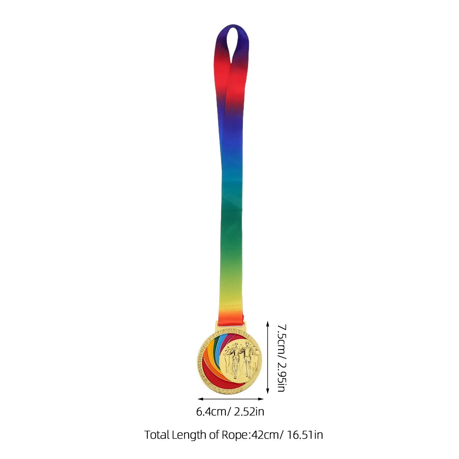 2 قطعة ميداليات رياضية سبائك الزنك جائزة الجري ميدالية للمنافسة في الهواء الطلق المسار الأحداث الإنجاز تذكارية مع