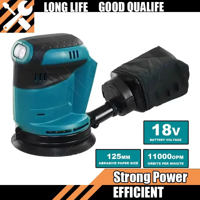 Горячая DBO180Z 18 В, бесщеточный, подходит для Makita, аккумуляторный диск, произвольная орбитальная шлифовальная машина, деревообработка, шлифовка, шпатлевка, полировка, голая