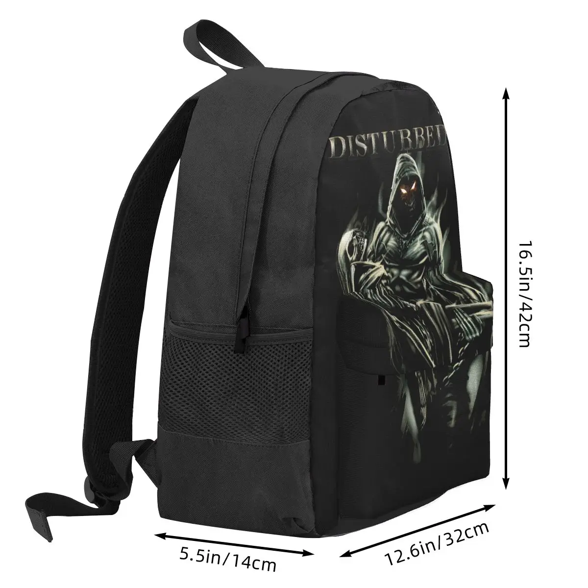 Disturbed Lost Souls Black Classic Rock Metal Band Large Capacity Backpack Print Beach Bag Personalised Outdoor Running