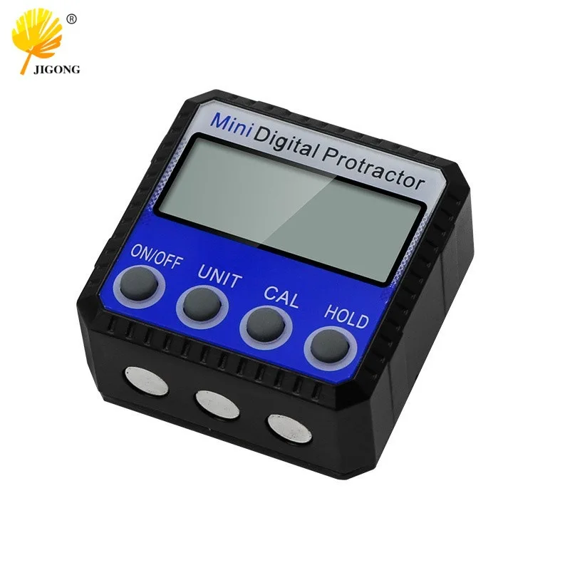 Mini angle ruler tilt angle measurement tool, blue digital inclinometer, multi-angle flip strong magnetic adsorption