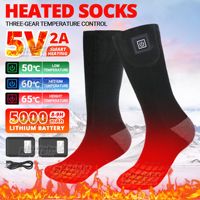 5000mah Heated Socks Women's Men's Thermal Socks Foot Warm Electric Heating Ski Socks Cycling Sports Trekking Camping Winter