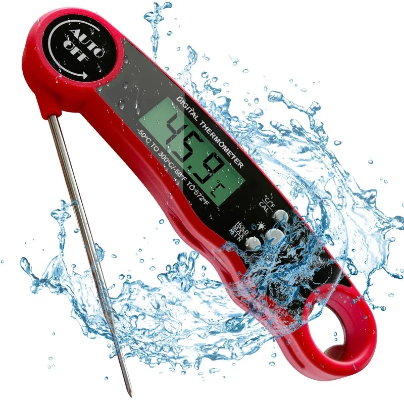 

Meat Thermometer Digital for Cooking and Grilling,Collapsible Probe,Backlight Waterproof Food Thermometer,Meat,Steak,Turkey