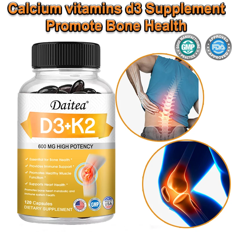 Vitamin D3+K2 Supplementation Supports Bone and Heart Health, Increases Energy, and Supports Joint Health