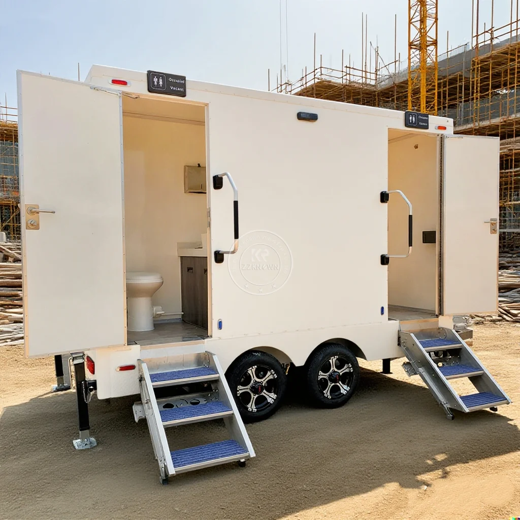 

High Quality Mobile Bathroom Trailer Restroom Luxury Portable Event Outdoor Mobile Toilet Portable Restroom Trailer