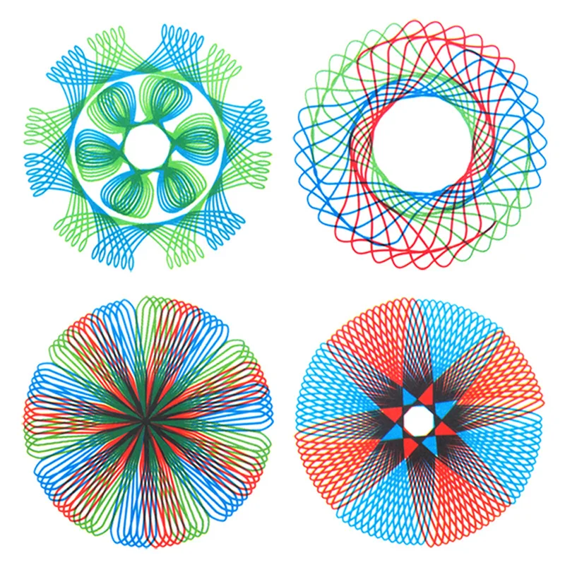 Spirograph Desenho Brinquedos para Crianças, Engrenagens Interligadas, Rodas, Régua Geométrica, Acessórios Educativos Criativos, 27PCs por conjunto