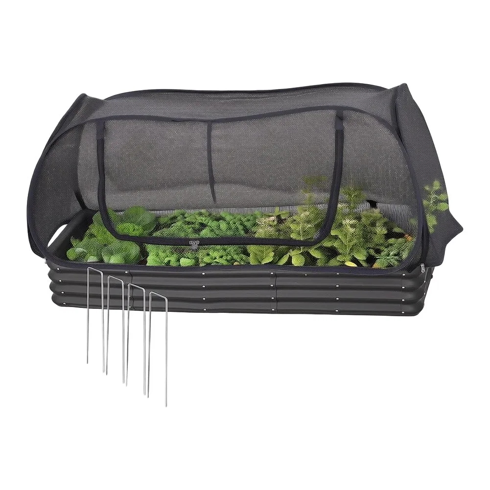 For Raised Bed Cover with PVC Material and Dual Vents to Enable Active Climate Adjustment During Daylight Hours