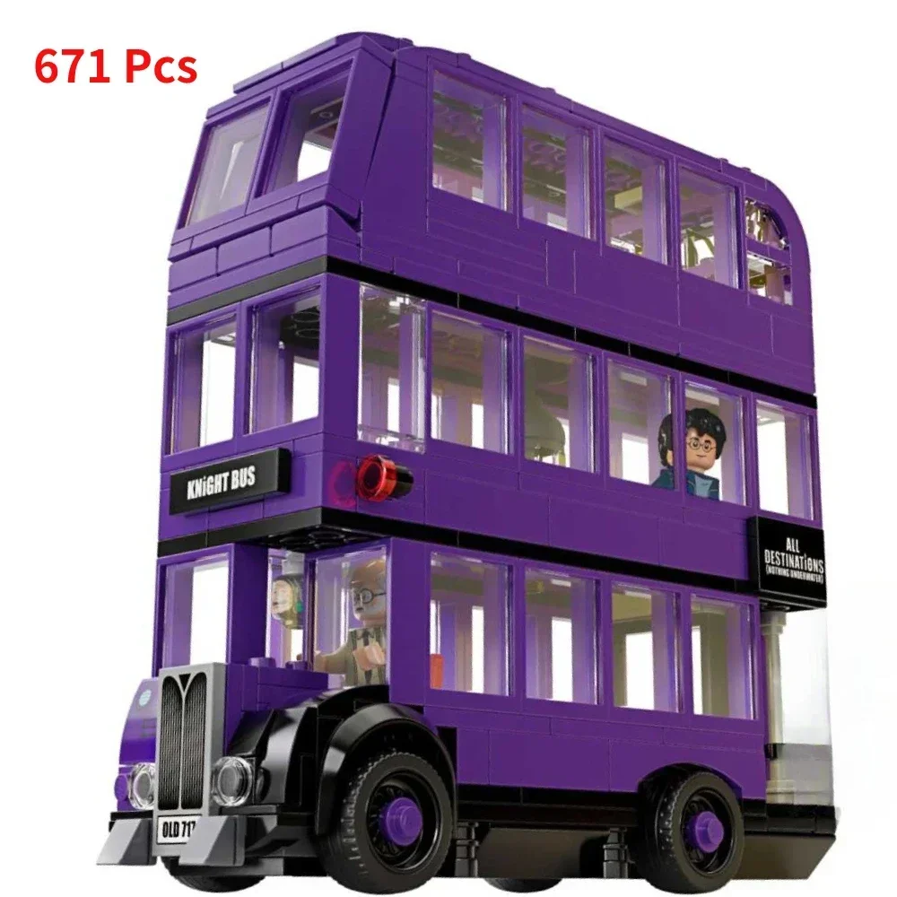 Double decker bus Magic Knight book blocks children's toys Bricks children's gifts view 2