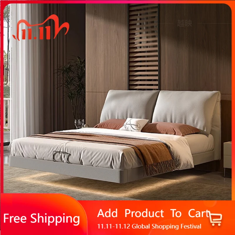 

Sofa Modern Bed Bedroom Human Dog Design Simple European Massage Bed Leather Sleeping Platform Letto Matrimoniale Home Furniture