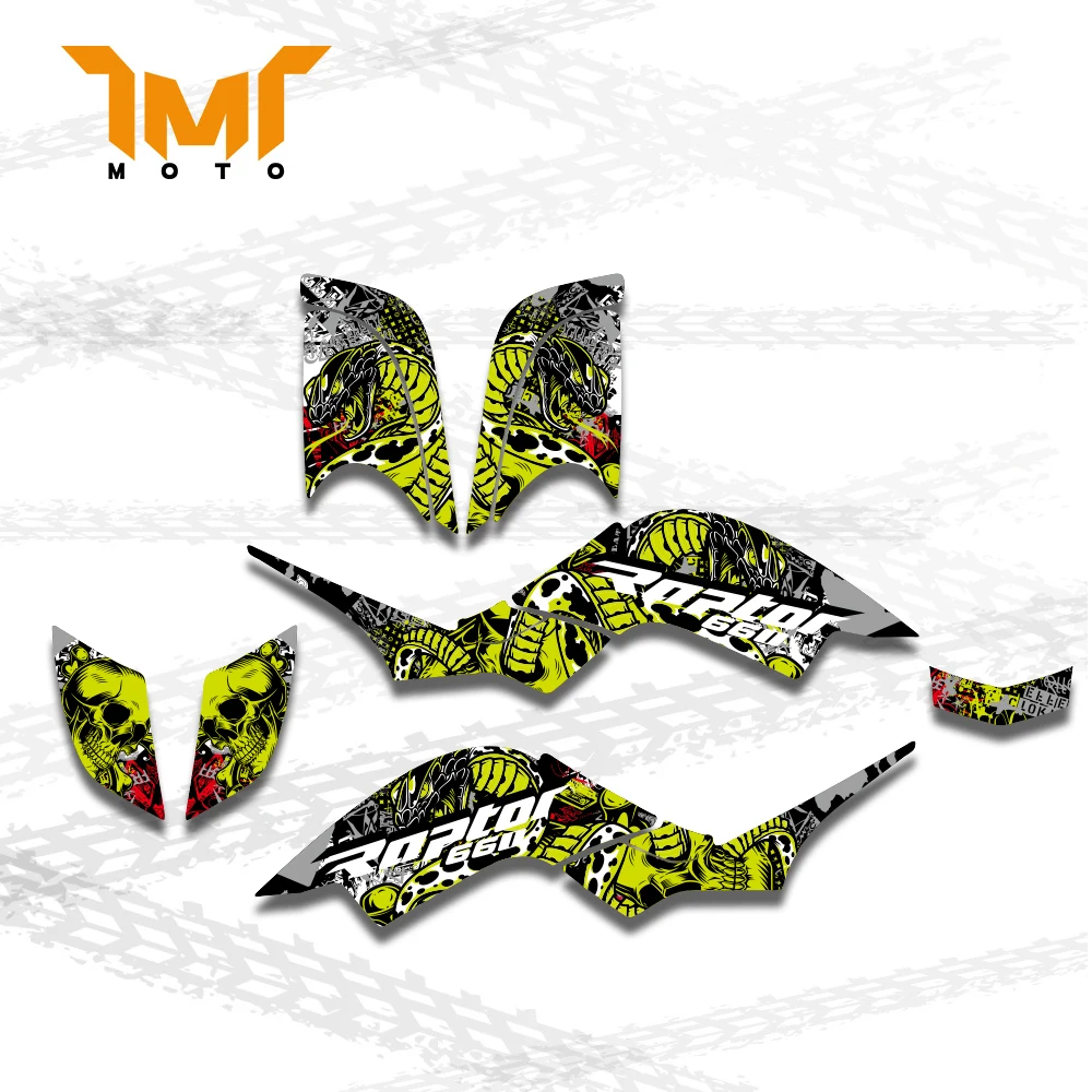 

For Yamaha Raptor 660 YFM 660 2001-2005 ATV Fairing Graphics Background Decals Sticker Kit Customize 2004 2003 2002