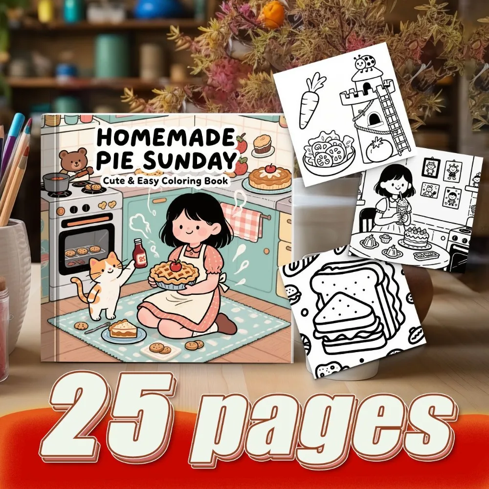 Cartoon Stress Relief Coloring Book Adult Coloring Book Anti Penetration Paper Relax Body And Mind Hand Account DIY